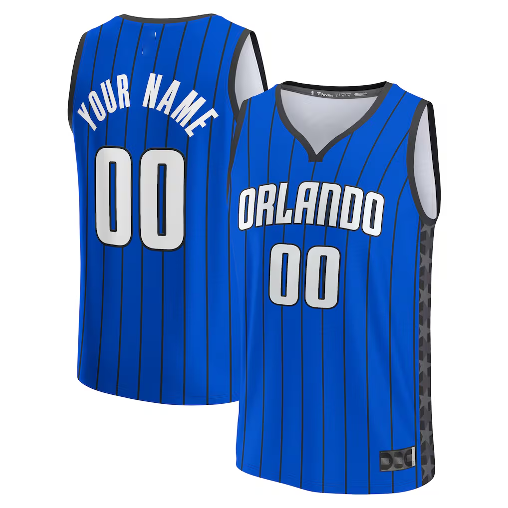Jamed Custom O.Magic Blue Fast Break Jerseys - Statement Edition