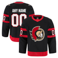 Jamed Custom O.Senators Black Home Authentic Pro Jerseys