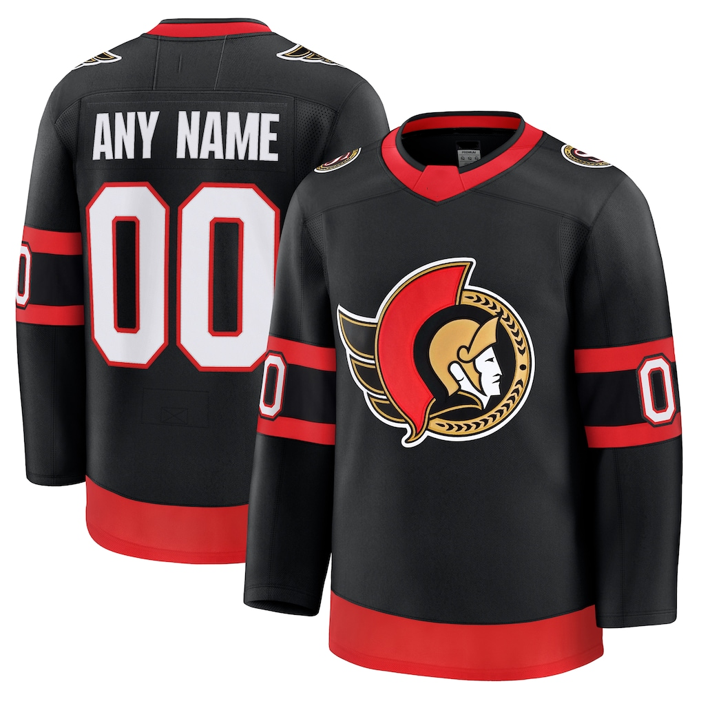 Jamed Custom O.Senators Black Home Premium Jerseys