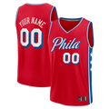 Jamed Custom P.76ers Red Fast Break Jerseys - Icon Edition