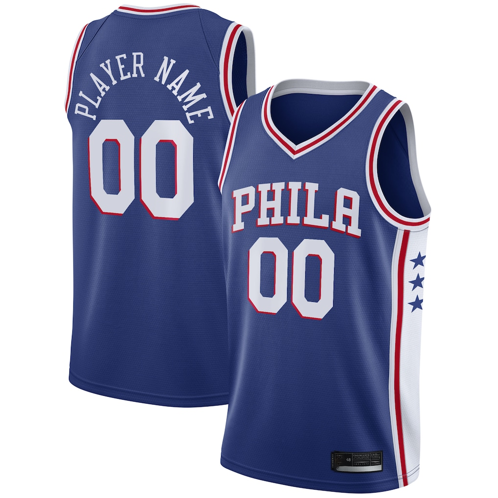 Jamed Custom P.76ers Royal 2020-21 Swingman Jerseys - Icon Edition