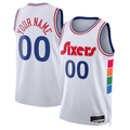 Jamed Custom P.76ers White 2024-25 Swingman Jerseys - City Edition