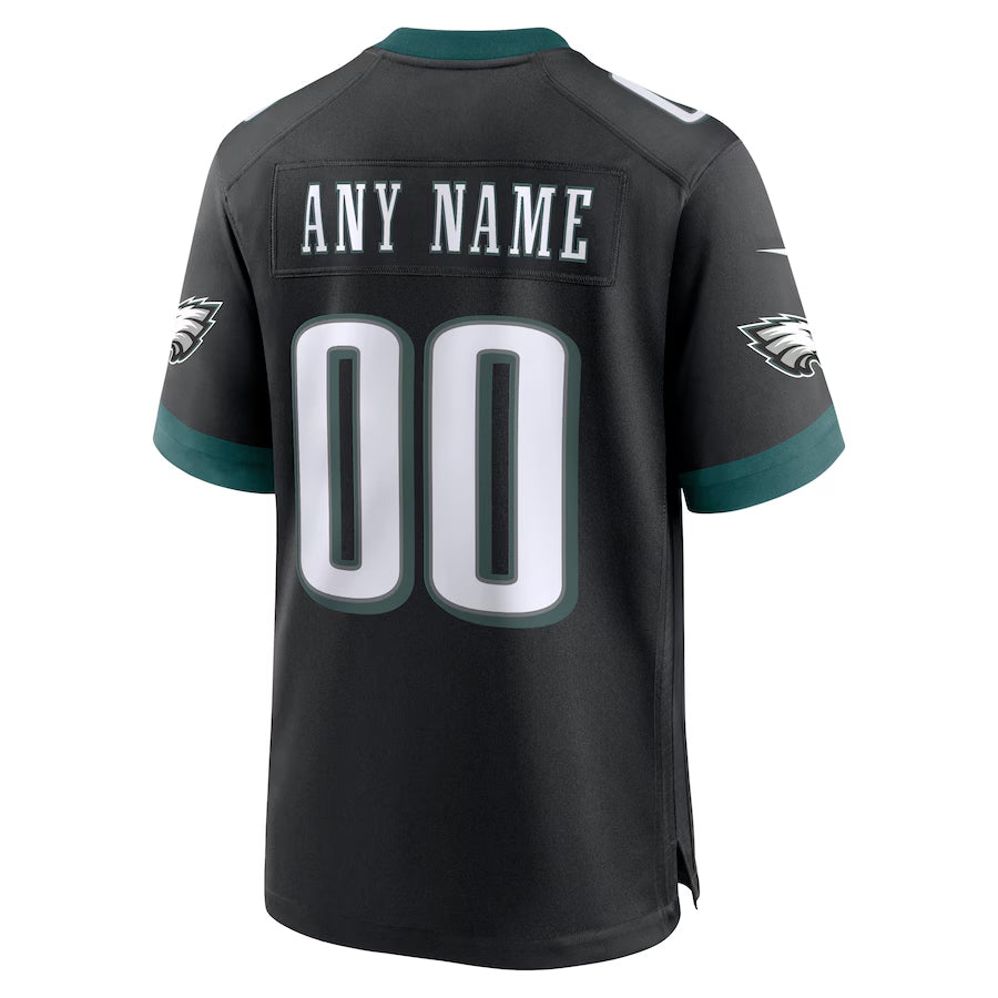 Jamed Custom P.Eagles Black Stitched Alternate Game Stitched Jerseys