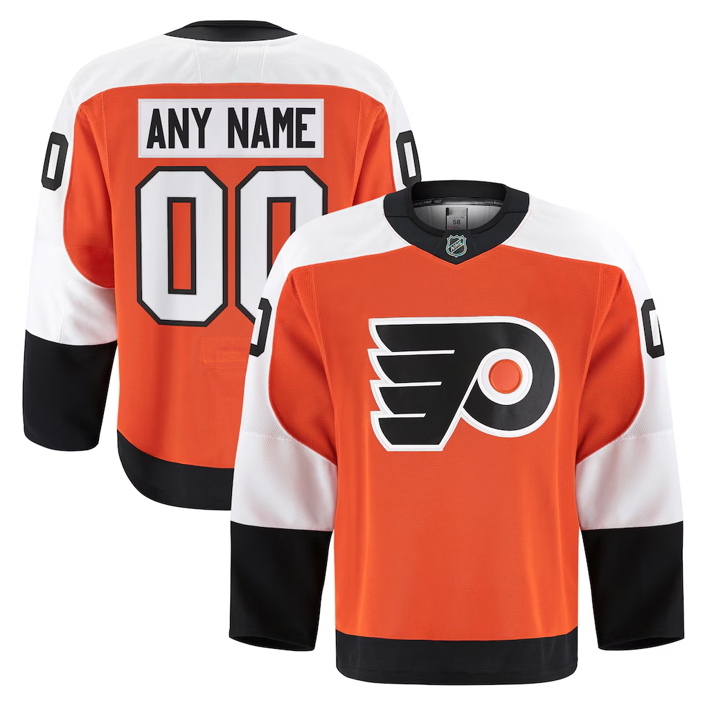 Jamed Custom P.Flyers Orange Home Authentic Pro Jerseys