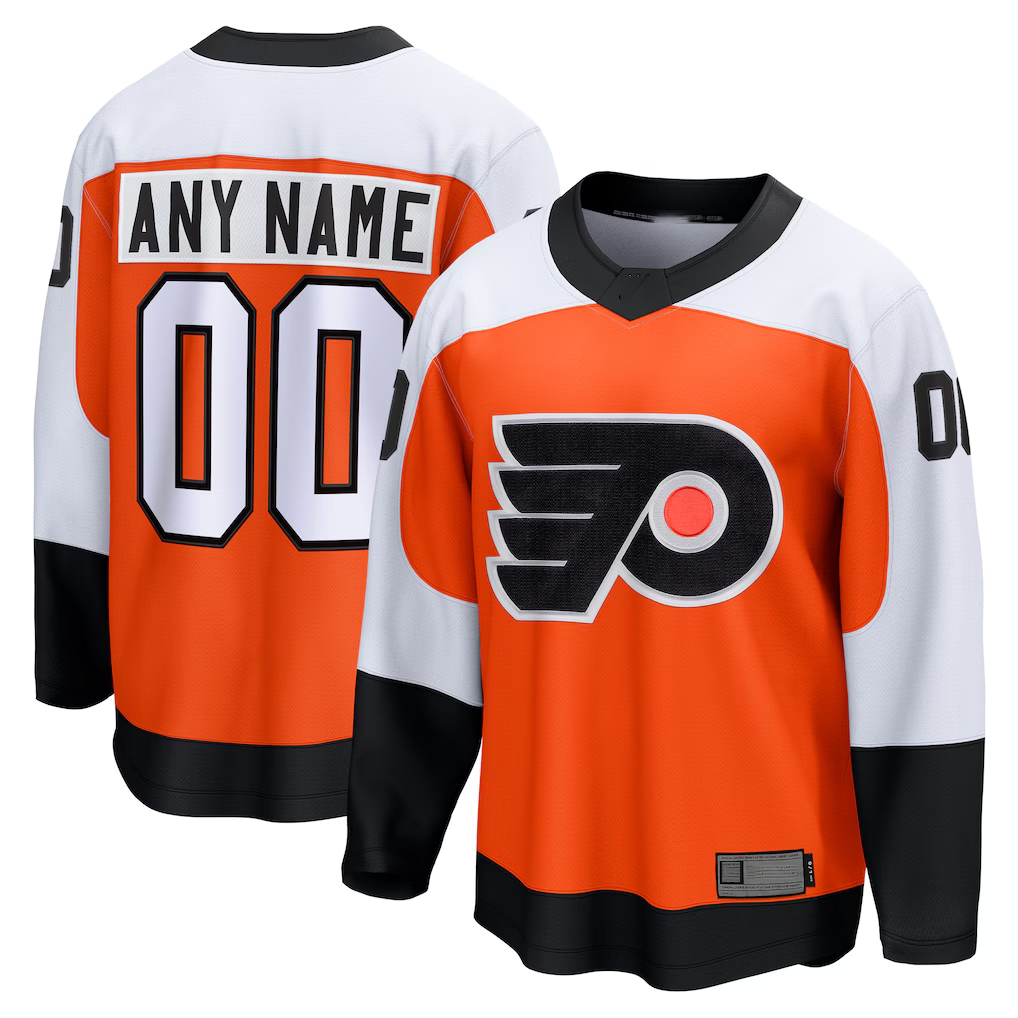 Jamed Custom P.Flyers Orange Home Breakaway Jerseys