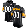 Jamed Custom P.Steelers Black Home Game Stitched Jerseys