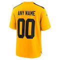 Jamed Custom P.Steelers Gold Alternate Game Stitched Jerseys