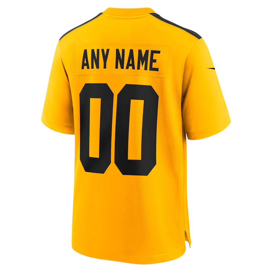 Jamed Custom P.Steelers Gold Alternate Game Stitched Jerseys