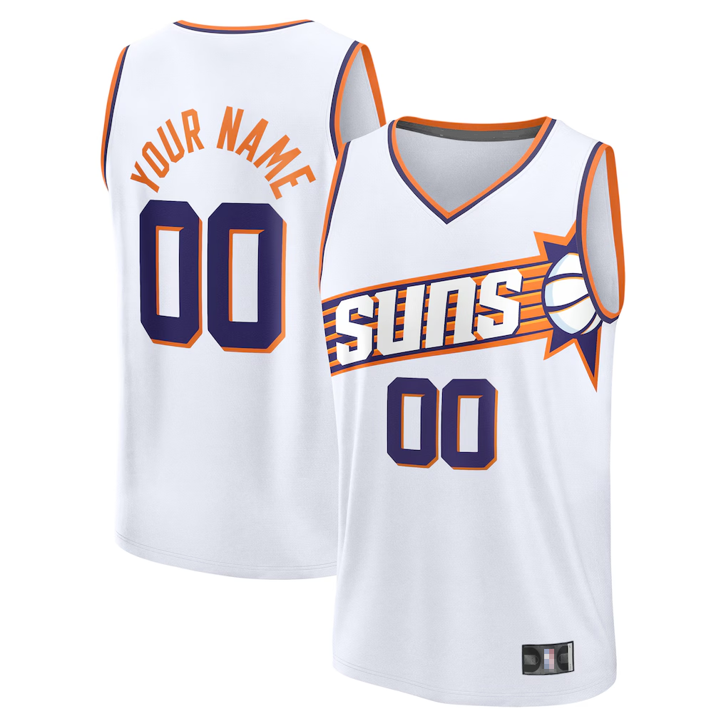 Jamed Custom P.Sunss Fanatics White Fast Break Jerseys - Association Edition