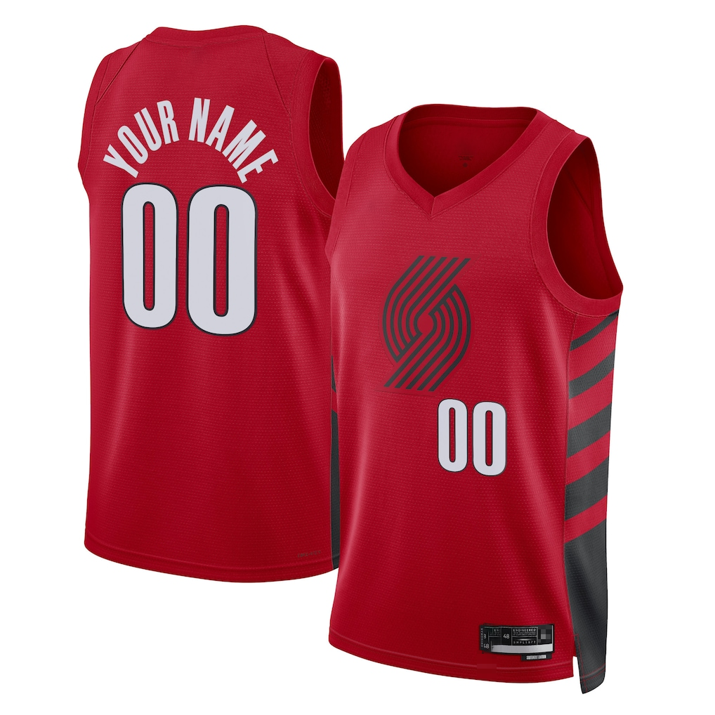 Jamed Custom PT.Blazers Red 2022-2023 Swingman Jerseys - Statement Edition