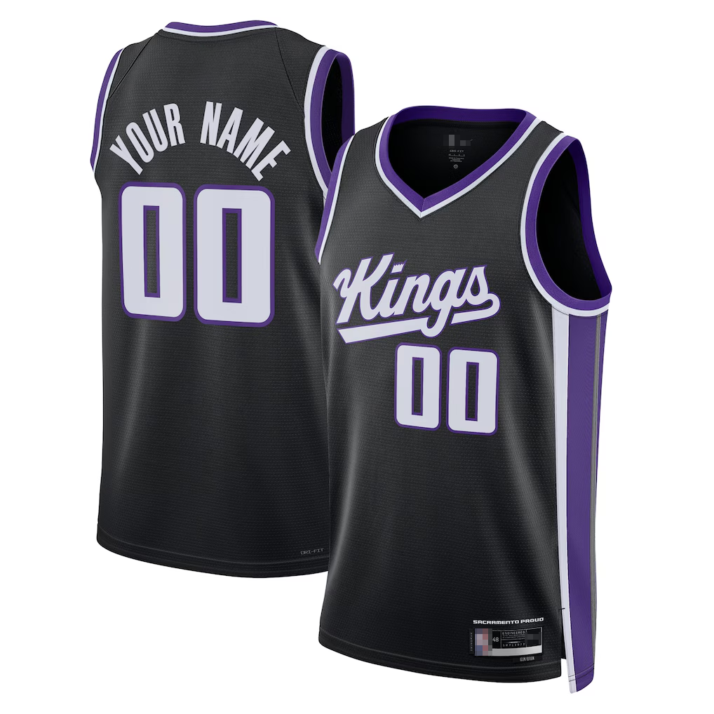 Jamed Custom S.Kings Black Swingman Jerseys - Icon Edition