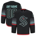 Jamed Custom S.Kraken Black Alternate Authentic Pro Jerseys