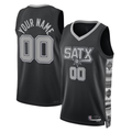 Jamed Custom SA.Spurs Black 2022-2023 Swingman Jerseys - Statement Edition