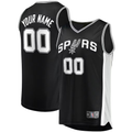 Jamed Custom SA.Spurs Fanatics Black Fast Break Replica Jerseys - Icon Edition