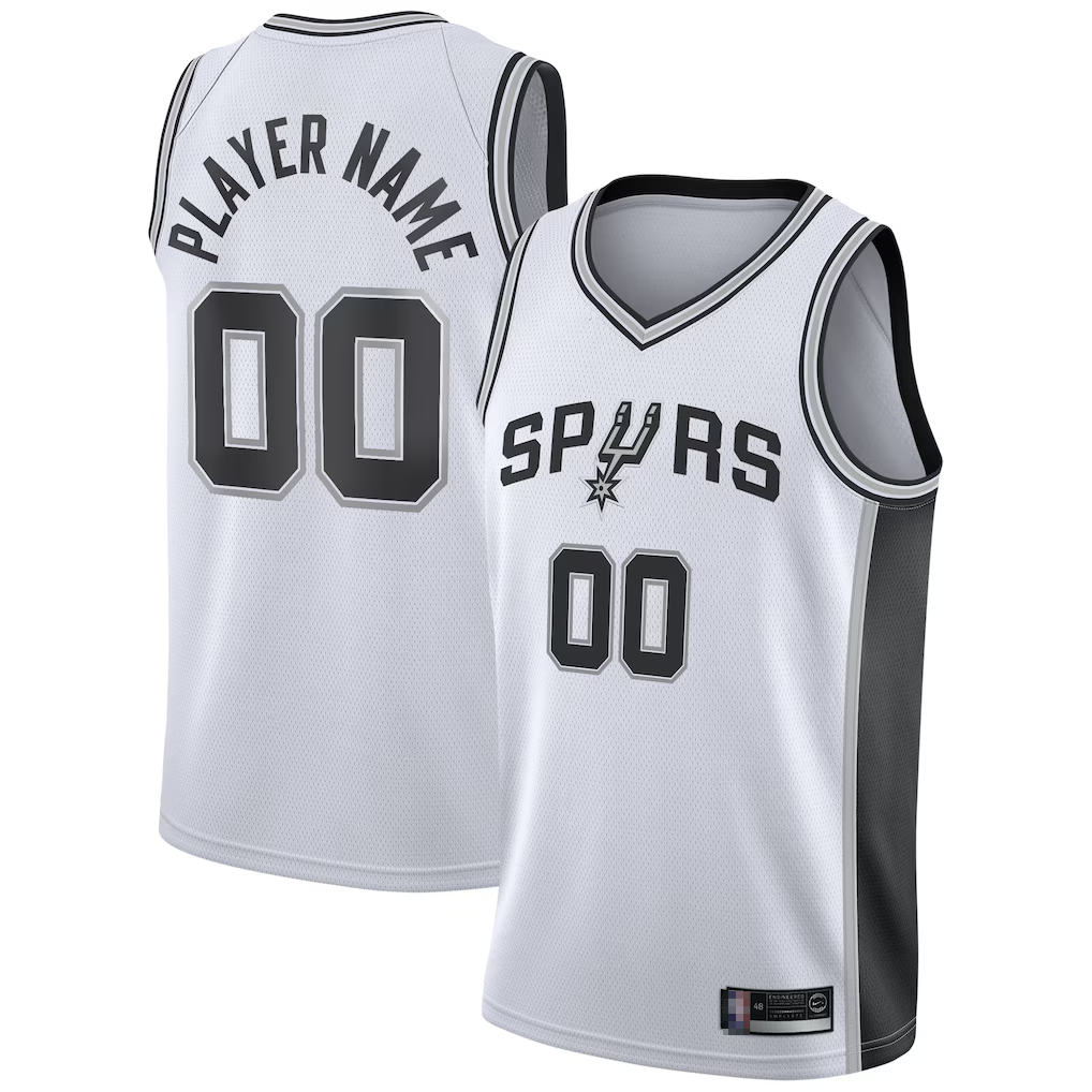 Jamed Custom SA.Spurs White 2020-2021 Swingman Jerseys - Association Edition