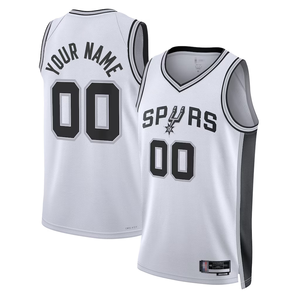 Jamed Custom SA.Spurs White Swingman Jerseys - Association Edition