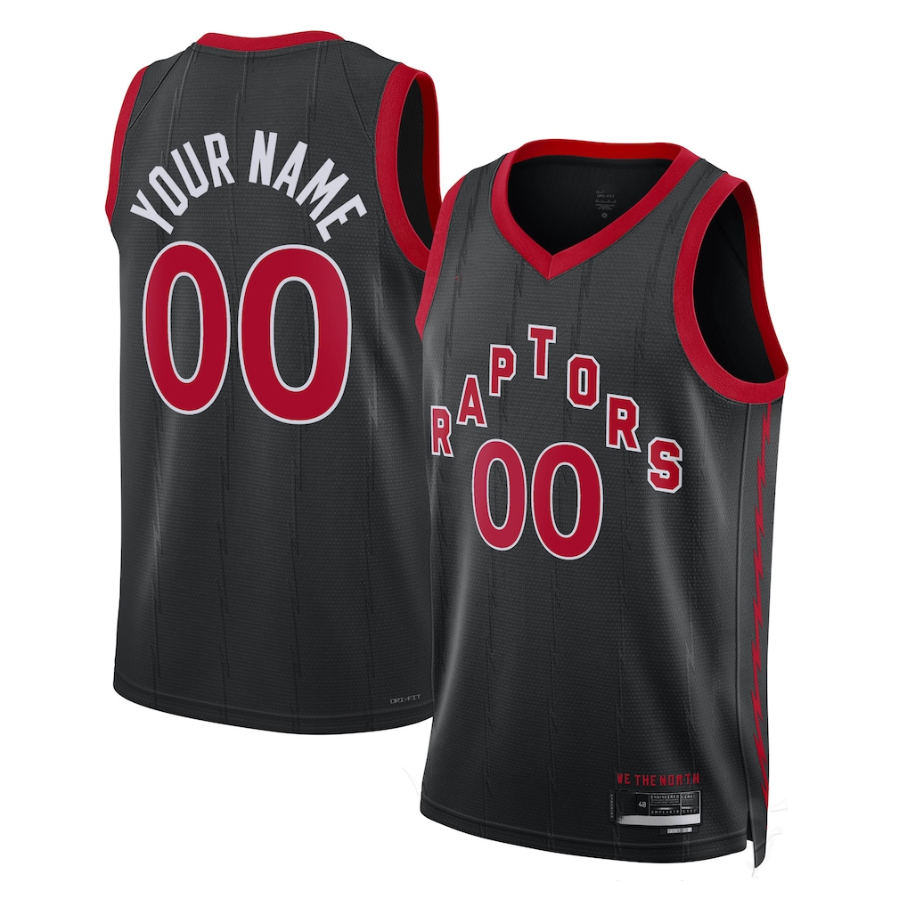 Jamed Custom T.Raptors Black 2022-23 Swingman Jerseys - Statement Edition