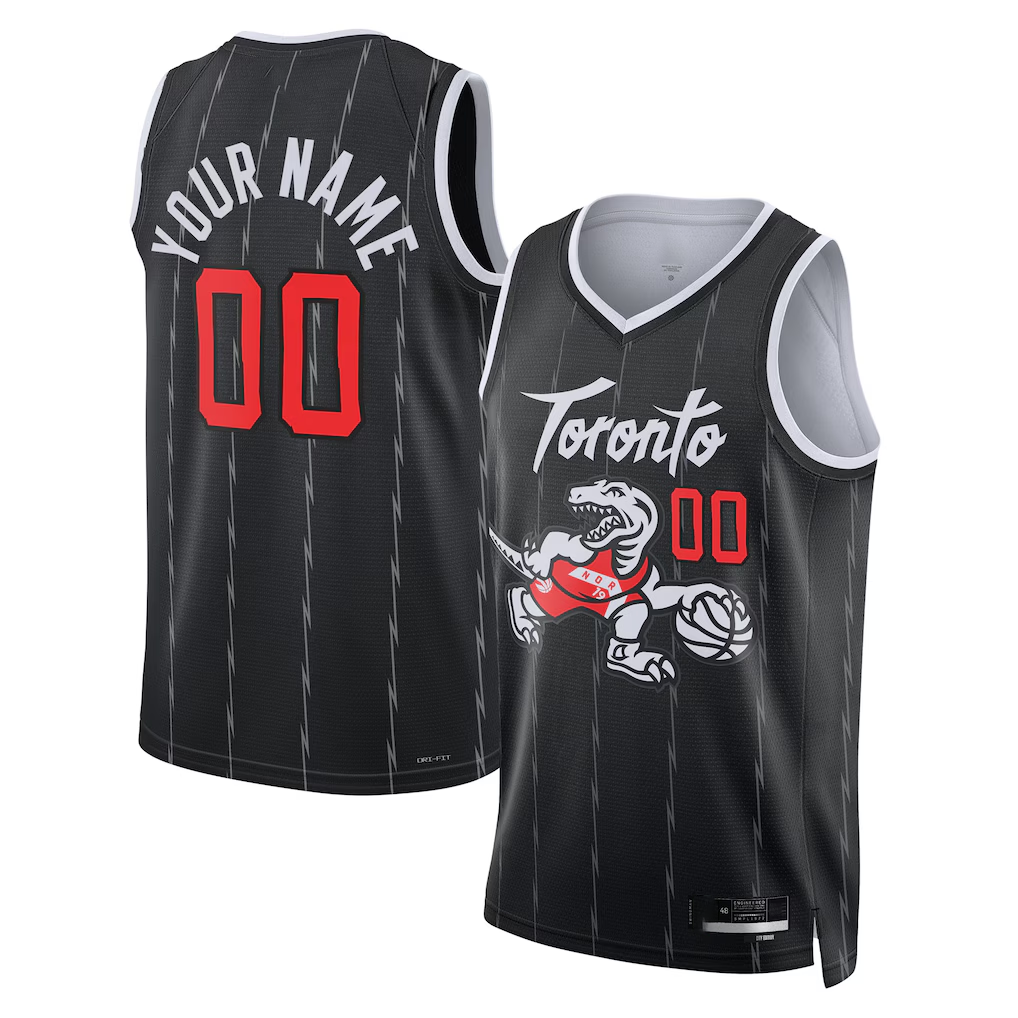 Jamed Custom T.Raptors Black 2025-26 City Edition Swingman Jerseys