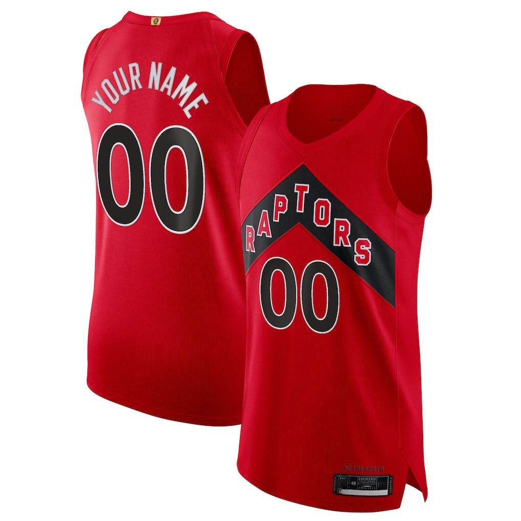 Jamed Custom T.Raptors Red 2020-21 Authentic Jerseys - Icon Edition
