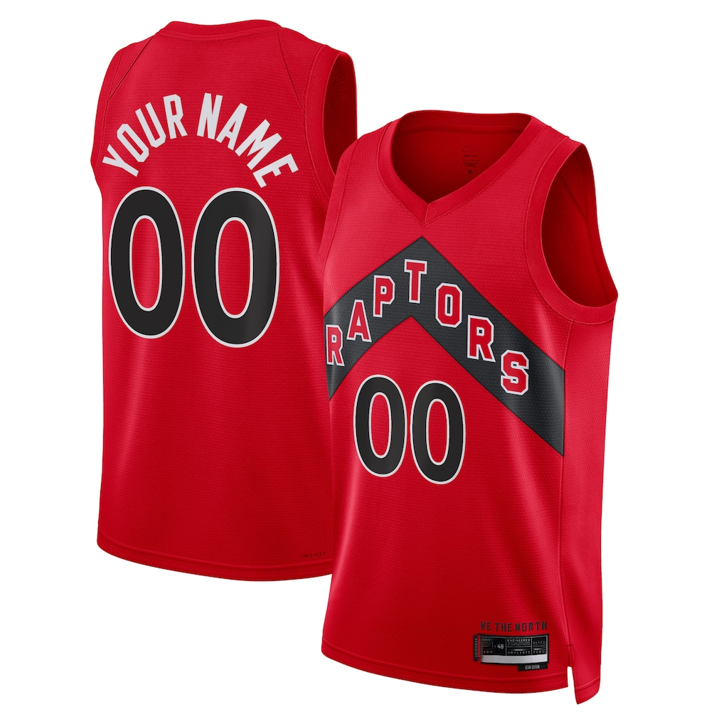 Jamed Custom T.Raptors Red Swingman Jerseys - Icon Edition