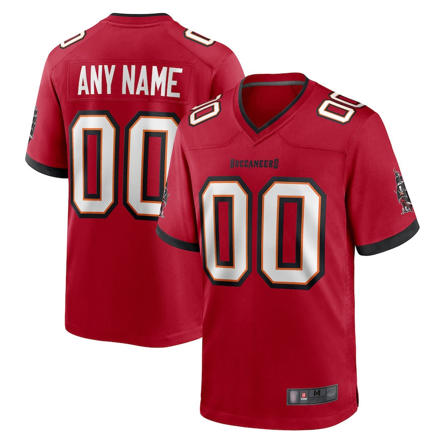 Jamed Custom TB.Buccaneers Red Replica Game Stitched Jerseys