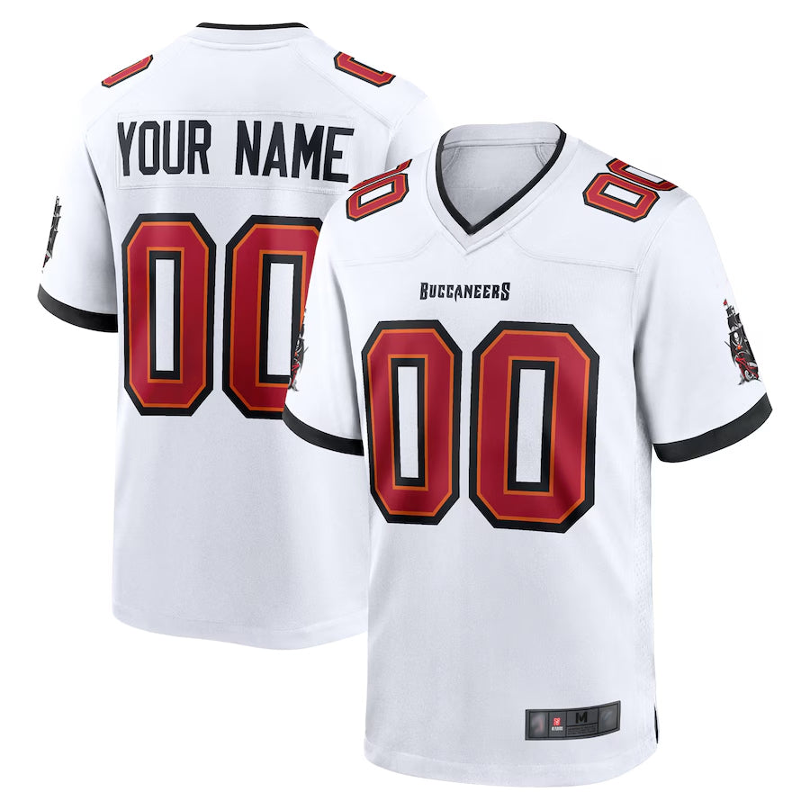 Jamed Custom TB.Buccaneers White Replica Game Stitched Jerseys