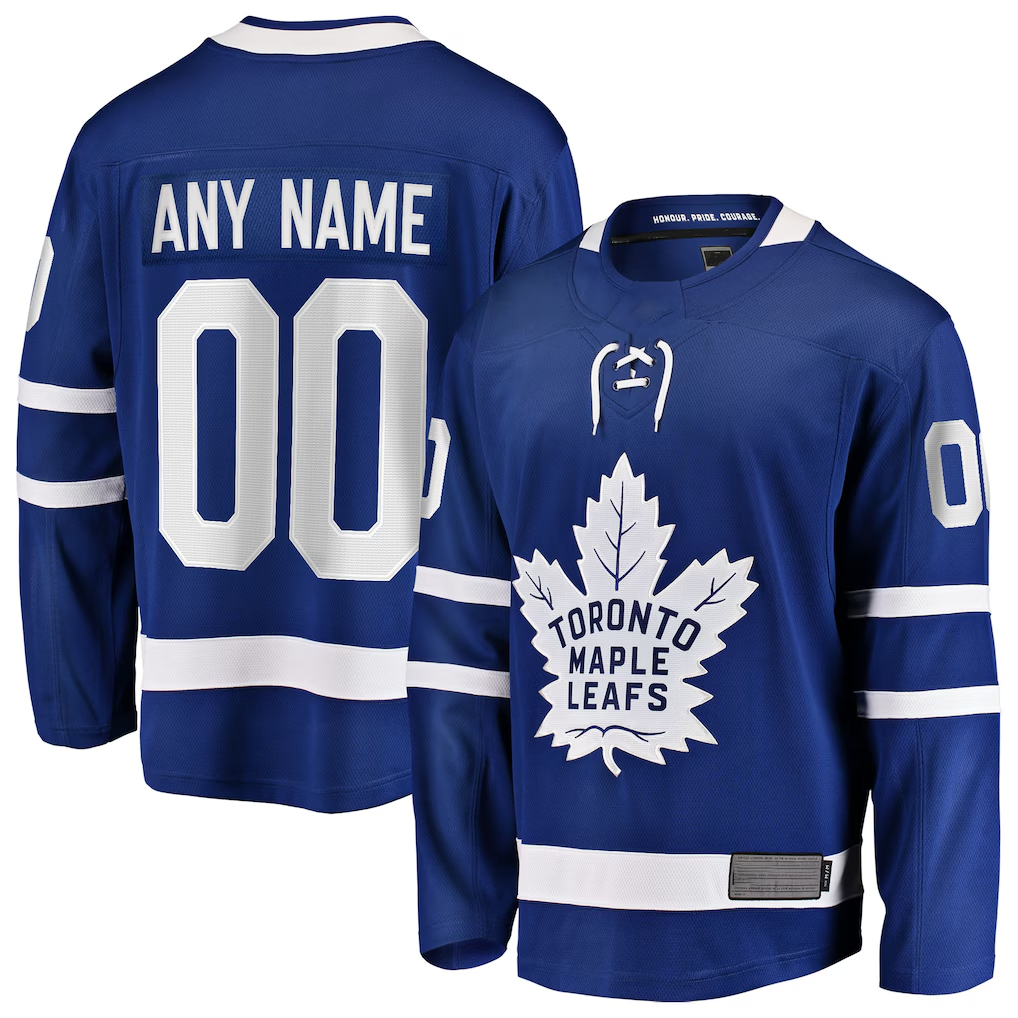 Jamed Custom T.Maple Leafs Blue Home Breakaway Jerseys