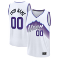Jamed Custom U.Jazz Fanatics White Fast Break Replica Jerseys - Association Edition