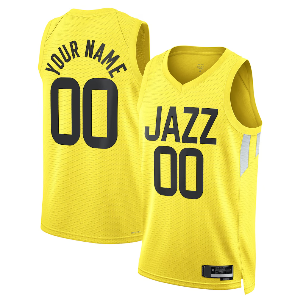 Jamed Custom U.Jazz Gold Swingman Jerseys - Icon Edition