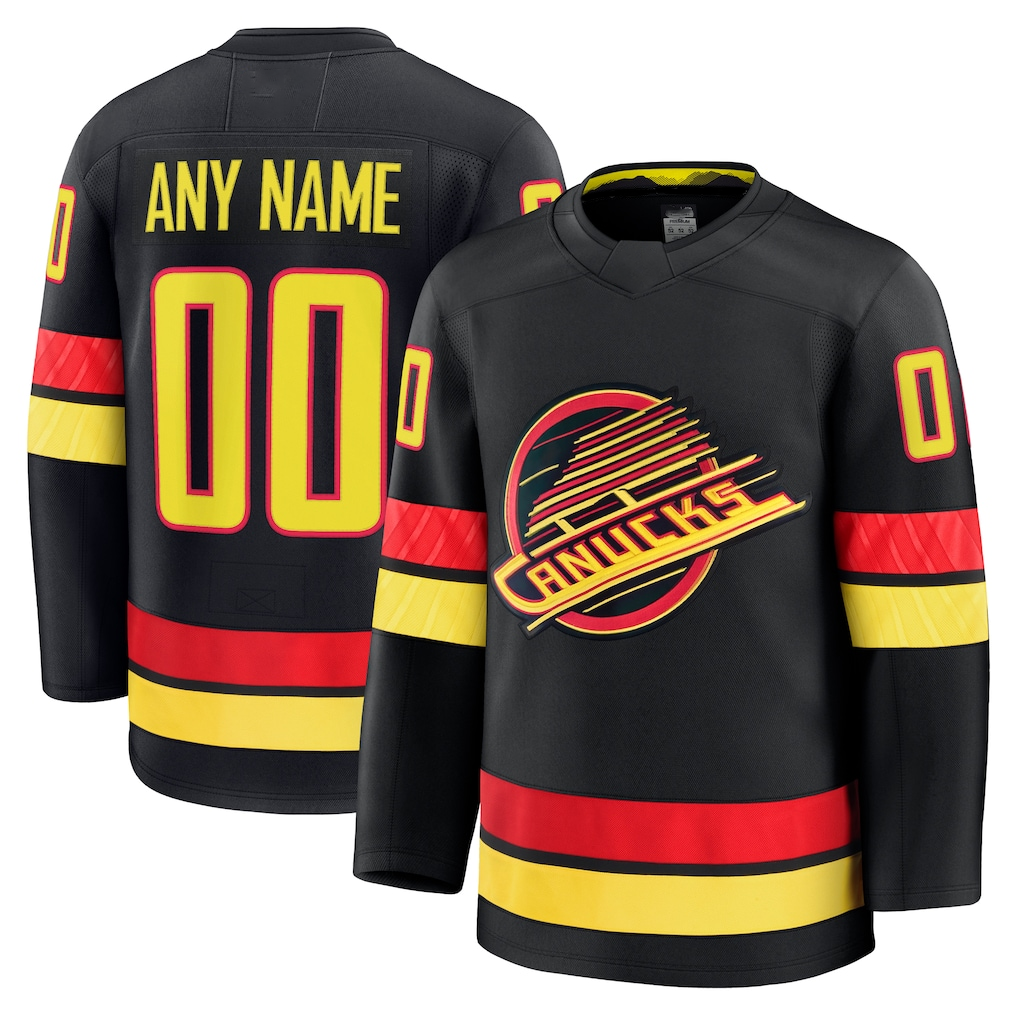 Jamed Custom V.Canucks Black Alternate Premium Jerseys