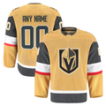 Jamed Custom V.Golden Knights Gold Home Authentic Pro Jerseys