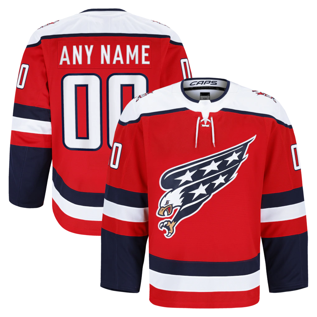 Jamed Custom W.Capitals Red Alternate Authentic Pro Jerseys