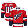 Jamed Custom W.Capitals Red Alternate Authentic Pro Jerseys