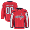 Jamed Custom W.Capitals Red Home Authentic Pro Jerseys