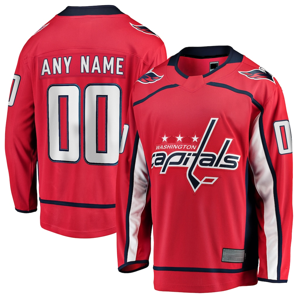 Jamed Custom W.Capitals Red Home Breakaway Jerseys