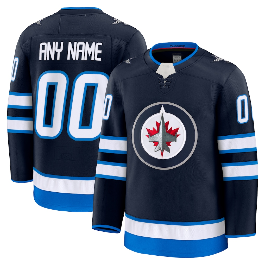 Jamed Custom W.Jets Navy Home Premium Jerseys