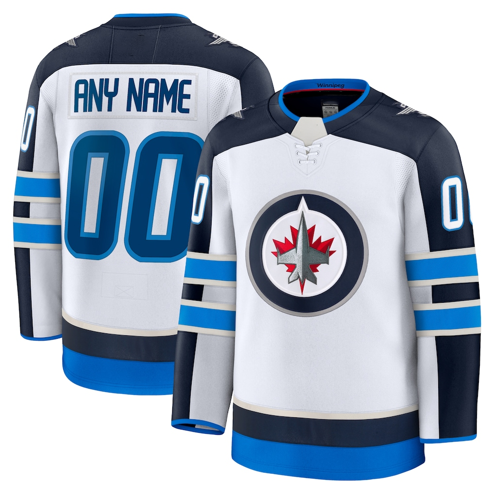 Jamed Custom W.Jets White Away Premium Jerseys