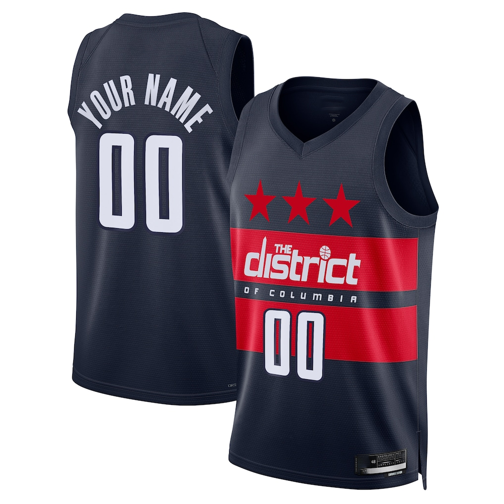 Jamed Custom W.Wizards Navy 2024-25 Swingman Jerseys - Statement Edition