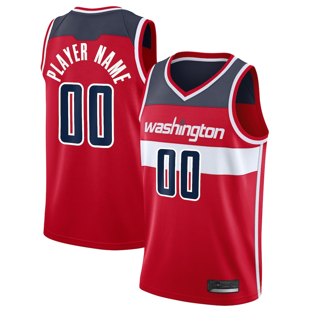 Jamed Custom W.Wizards Red 2020-21 Swingman Jerseys - Icon Edition