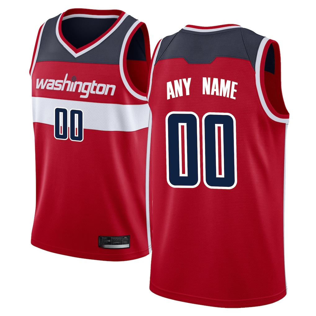 Jamed Custom W.Wizards Red Swingman Jerseys - Icon Edition