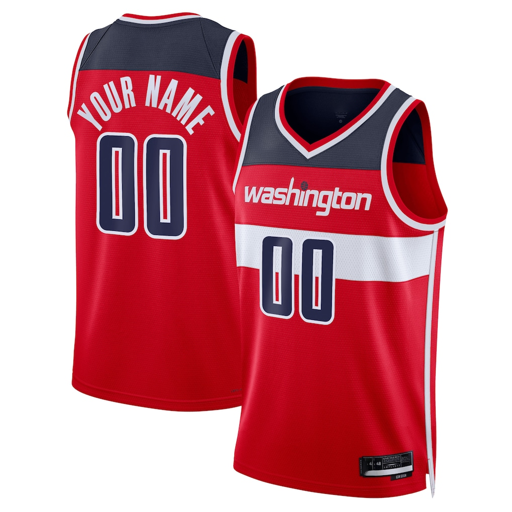 Jamed Custom W.Wizards Red Swingman Jerseys - Icon Edition