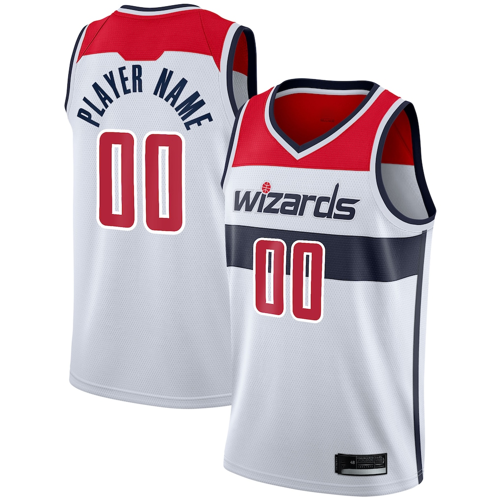 Jamed Custom W.Wizards White 2020-21 Swingman Jerseys - Association Edition