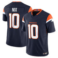 Jamed D.Broncos #10 Bo Nix Player Navy Vapor F.U.S.E. Limited Stitched Jerseys