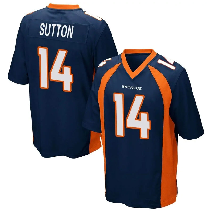 Jamed D.Broncos #14 Courtland Sutton Player Navy Game Stitched Jerseys