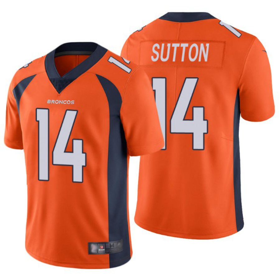 Jamed D.Broncos #14 Courtland Sutton Player Orange Limited Stitched Jerseys