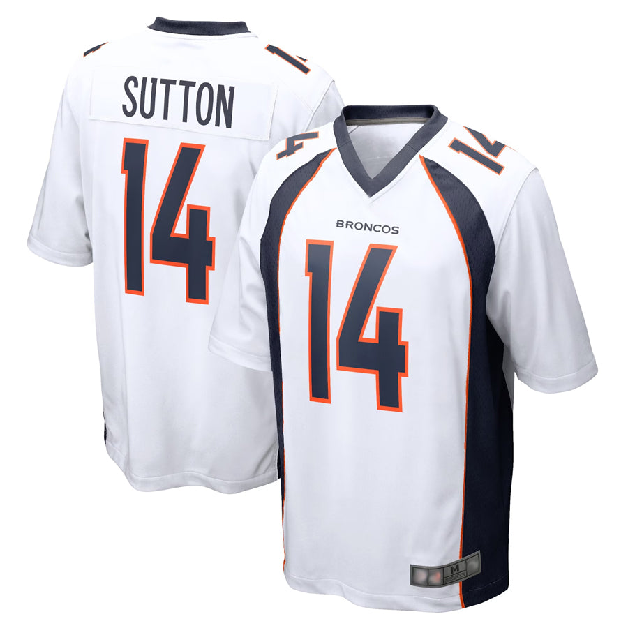 Jamed D.Broncos #14 Courtland Sutton Player White Game Stitched Jerseys
