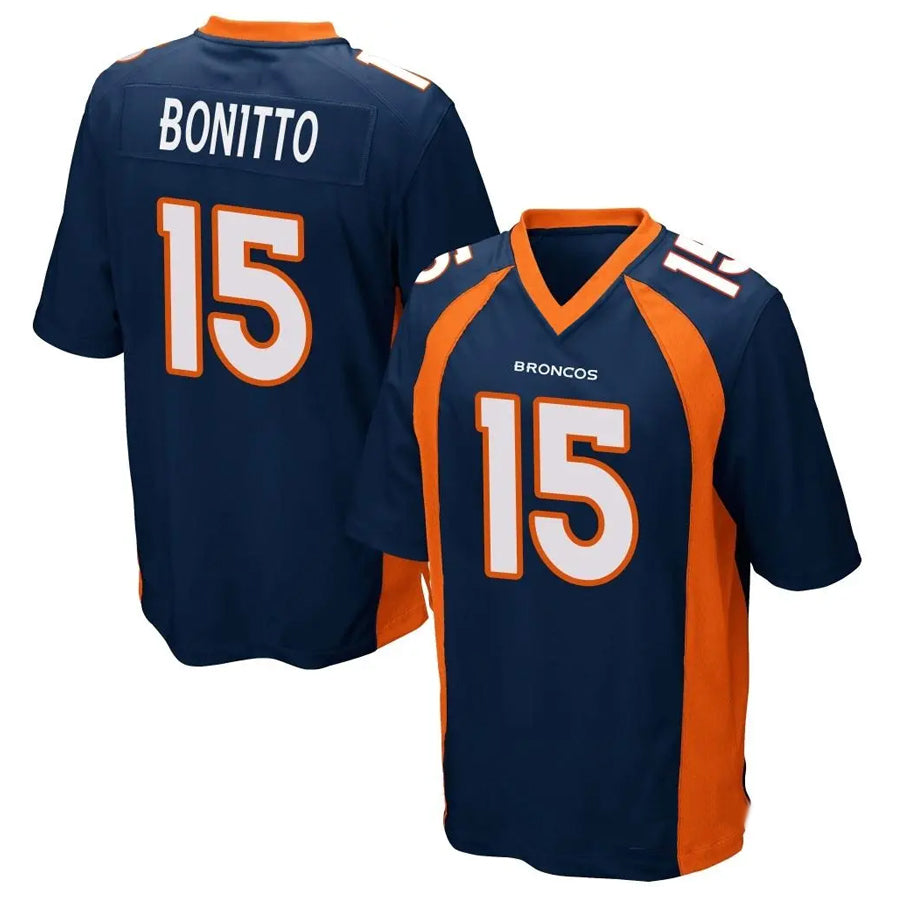 Jamed D.Broncos #15 Nik Bonitto Player Navy Game Stitched Jerseys