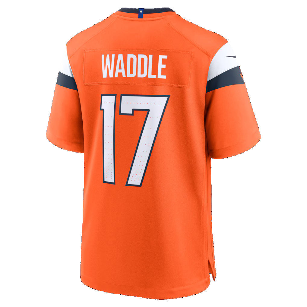 Jamed D.Broncos #17 Jaylen Waddle Orange Game Stitched Jerseys