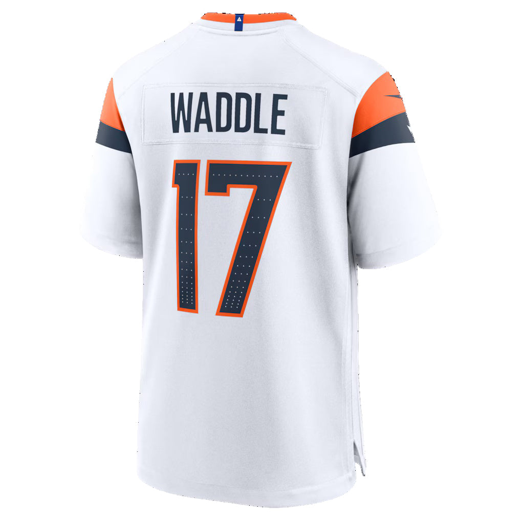 Jamed D.Broncos #17 Jaylen Waddle White Game Stitched Jerseys