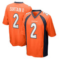 Jamed D.Broncos #2 Patrick Surtain II Player Orange Home Game Football Stitched Jerseys